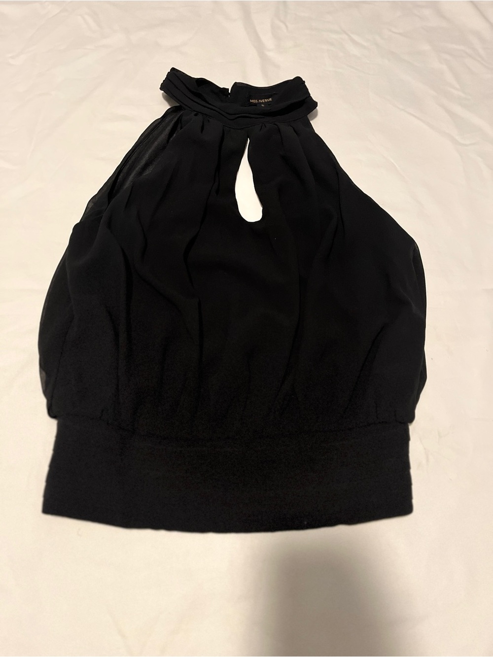BCX Black Halter Keyhole Camisole